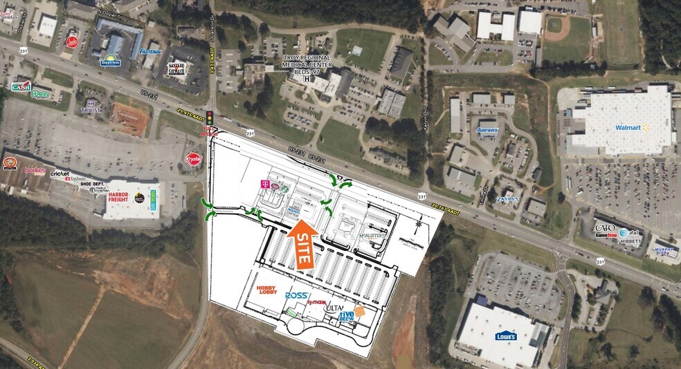 1327-1333 US-231, Troy, AL à louer - Aérien – Image 2 sur 3