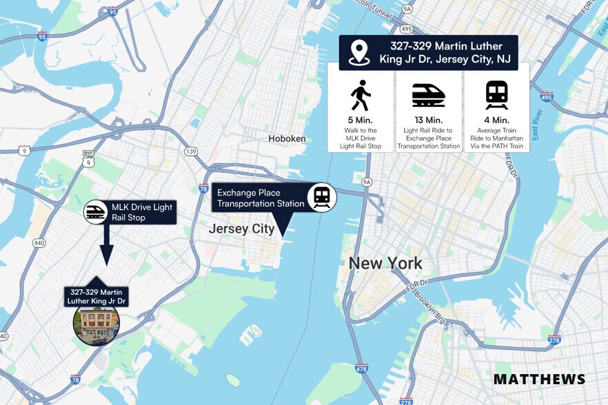 327-329 Martin Luther King Jr Dr, Jersey City, NJ à vendre - Photo de l’immeuble – Image 3 sur 3