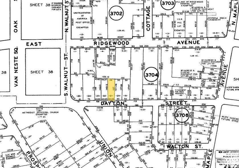 169 Dayton St, Ridgewood, NJ à louer - Plan cadastral – Image 2 sur 3