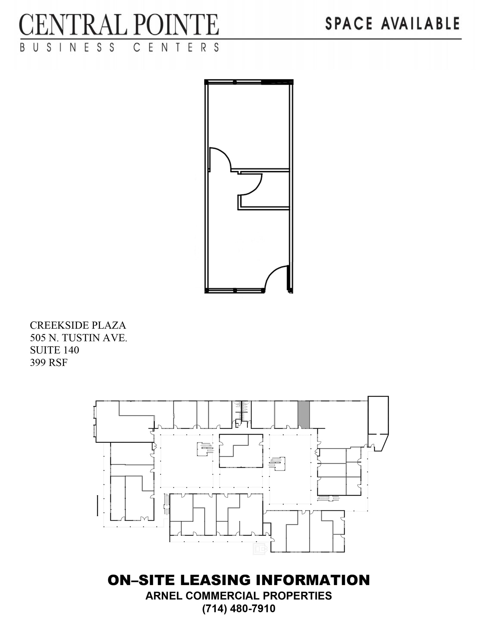 505 N Tustin Ave, Santa Ana, CA à louer Plan d’étage– Image 1 sur 1