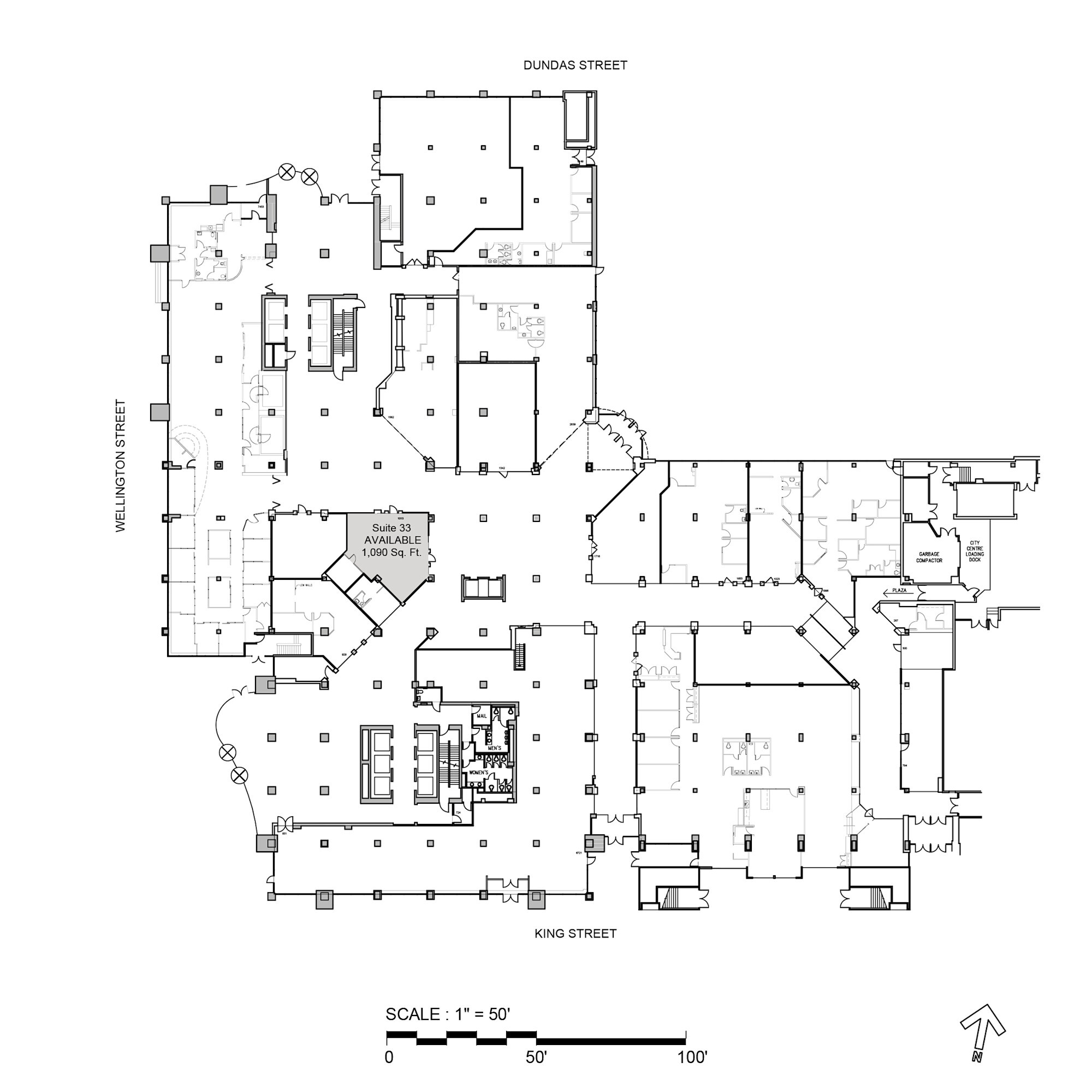 380 Wellington St, London, ON à louer Plan d’étage– Image 1 sur 1