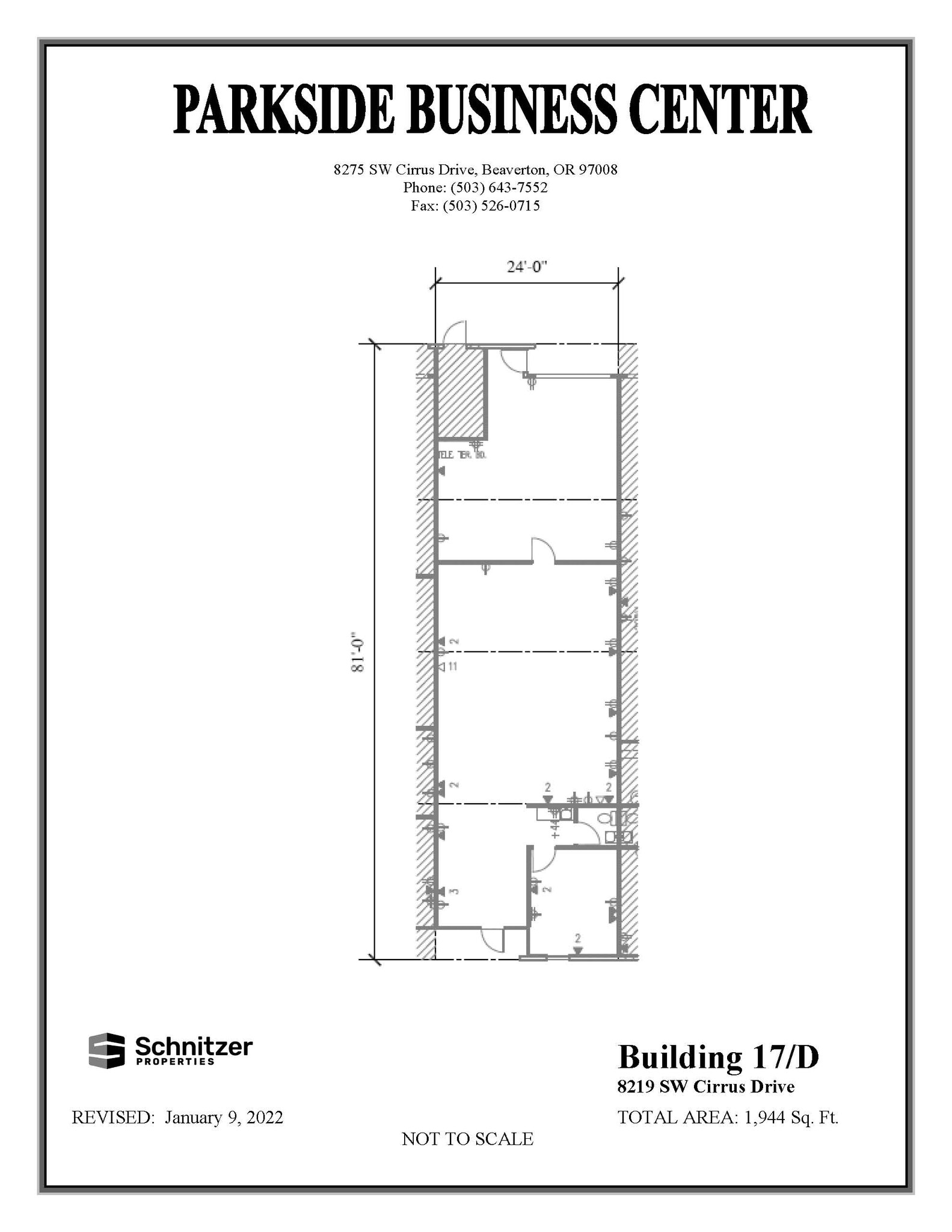 8362-8380 SW Nimbus Ave, Beaverton, OR à louer Plan d’étage– Image 1 sur 1