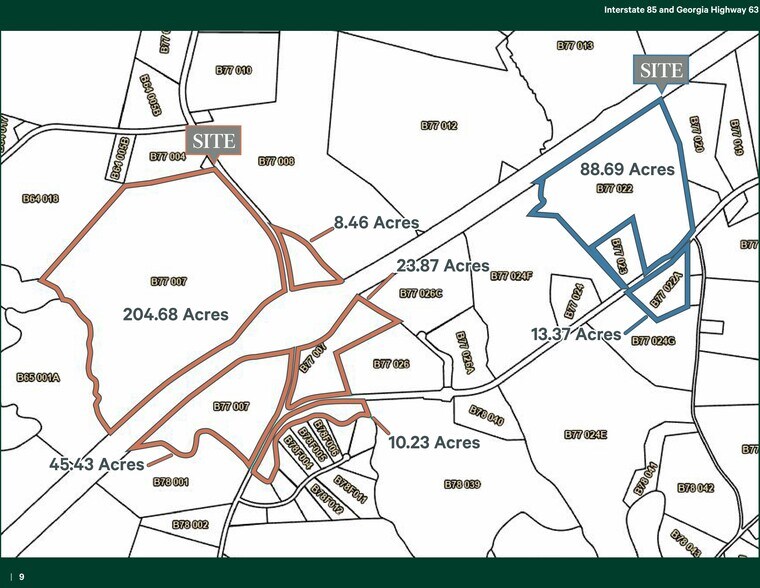 GA Hwy Land portefeuille de 3 biens à vendre sur LoopNet.fr - Plan cadastral – Image 3 sur 4