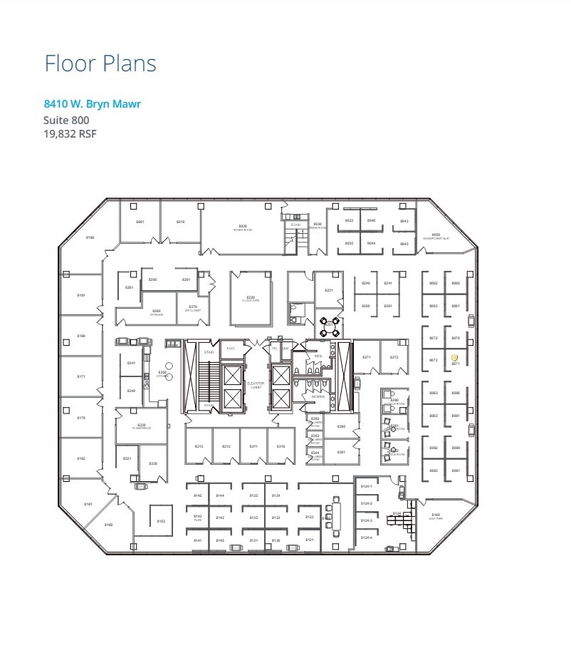 8410 W Bryn Mawr Ave, Chicago, IL à louer Plan d’étage– Image 1 sur 1