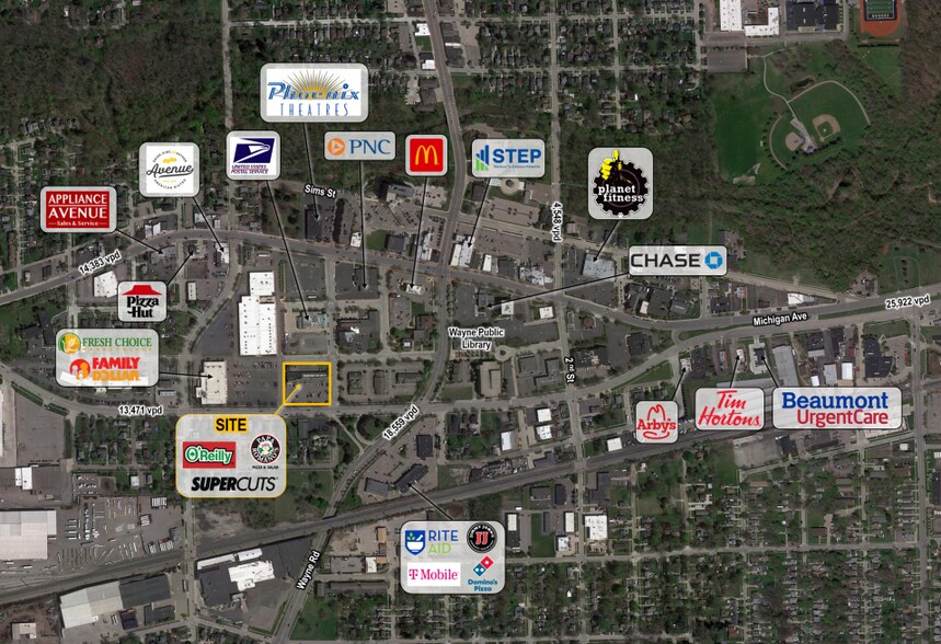 35300-35354 E Michigan Ave, Wayne, MI à louer - Aérien – Image 3 sur 4