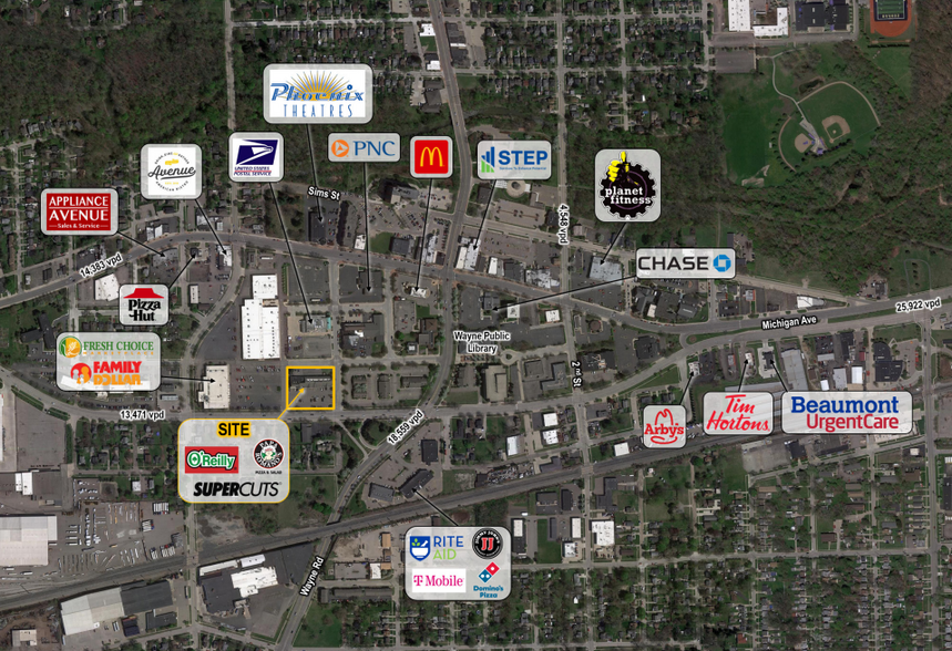 35300-35354 E Michigan Ave, Wayne, MI à louer - Aérien – Image 3 sur 4