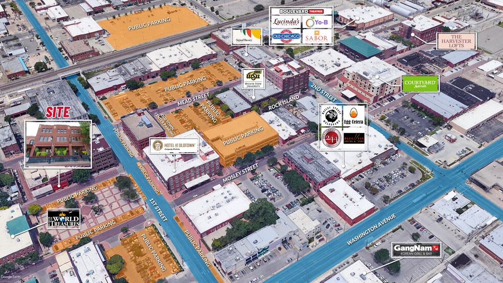 143 N Rock Island St, Wichita, KS à vendre - Aérien – Image 2 sur 2