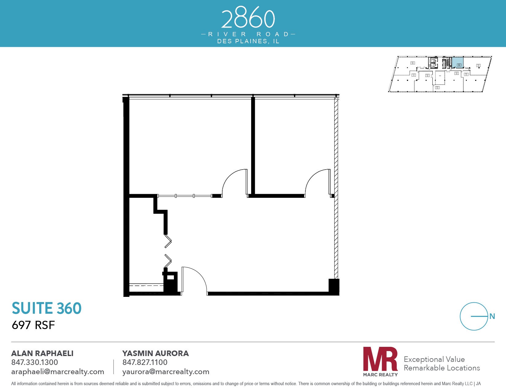 2860 S River Rd, Des Plaines, IL à louer Plan d’étage– Image 1 sur 1