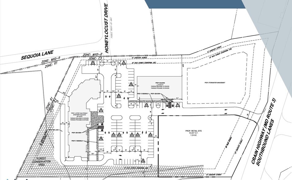 1072 Crain Hwy, Gambrills, MD à louer - Plan de site – Image 3 sur 3