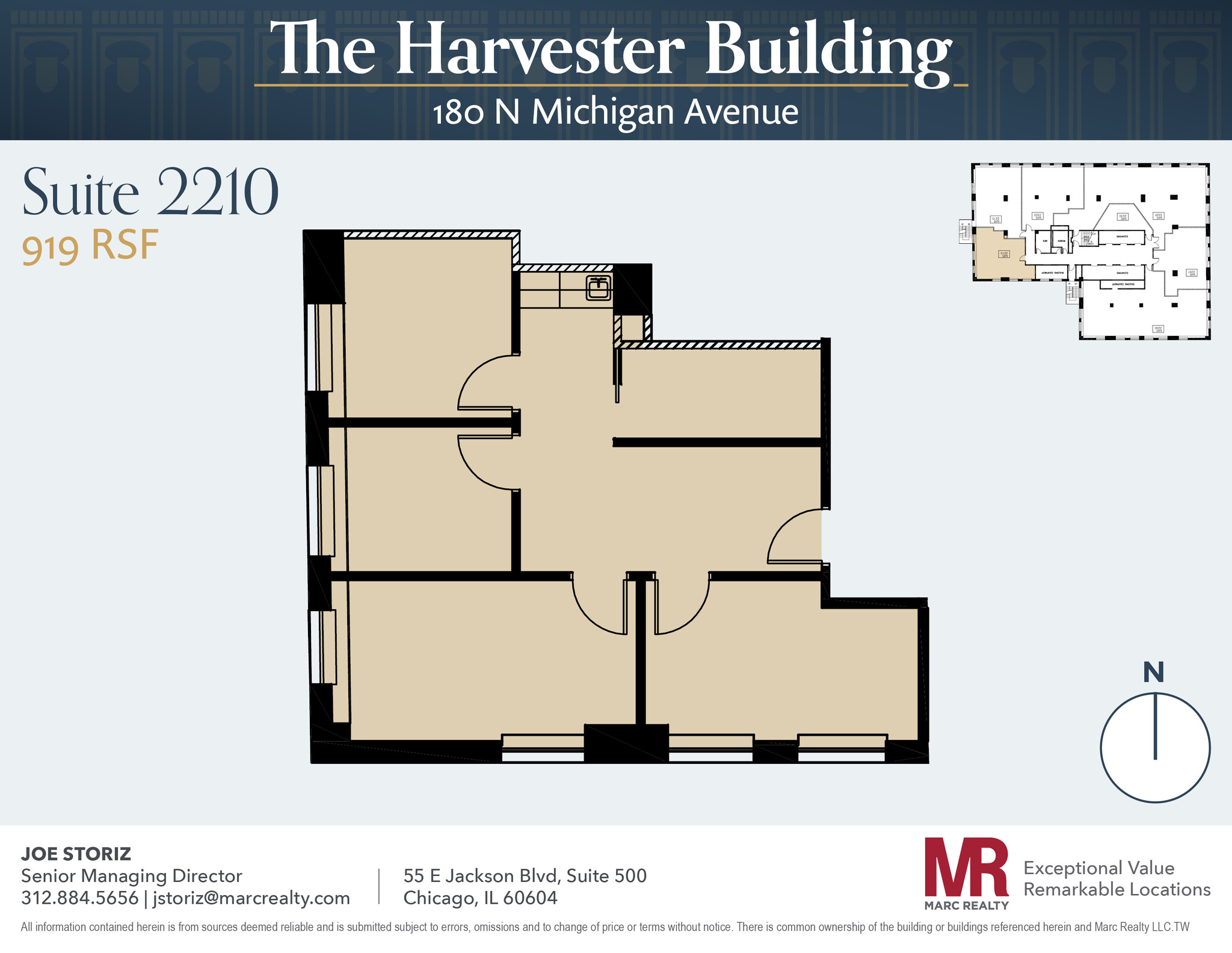 180 N Michigan Ave, Chicago, IL à louer Plan d’étage– Image 1 sur 7