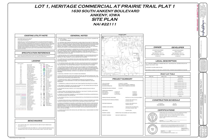 1630 S Ankeny Blvd, Ankeny, IA à louer - Plan de site – Image 1 sur 10