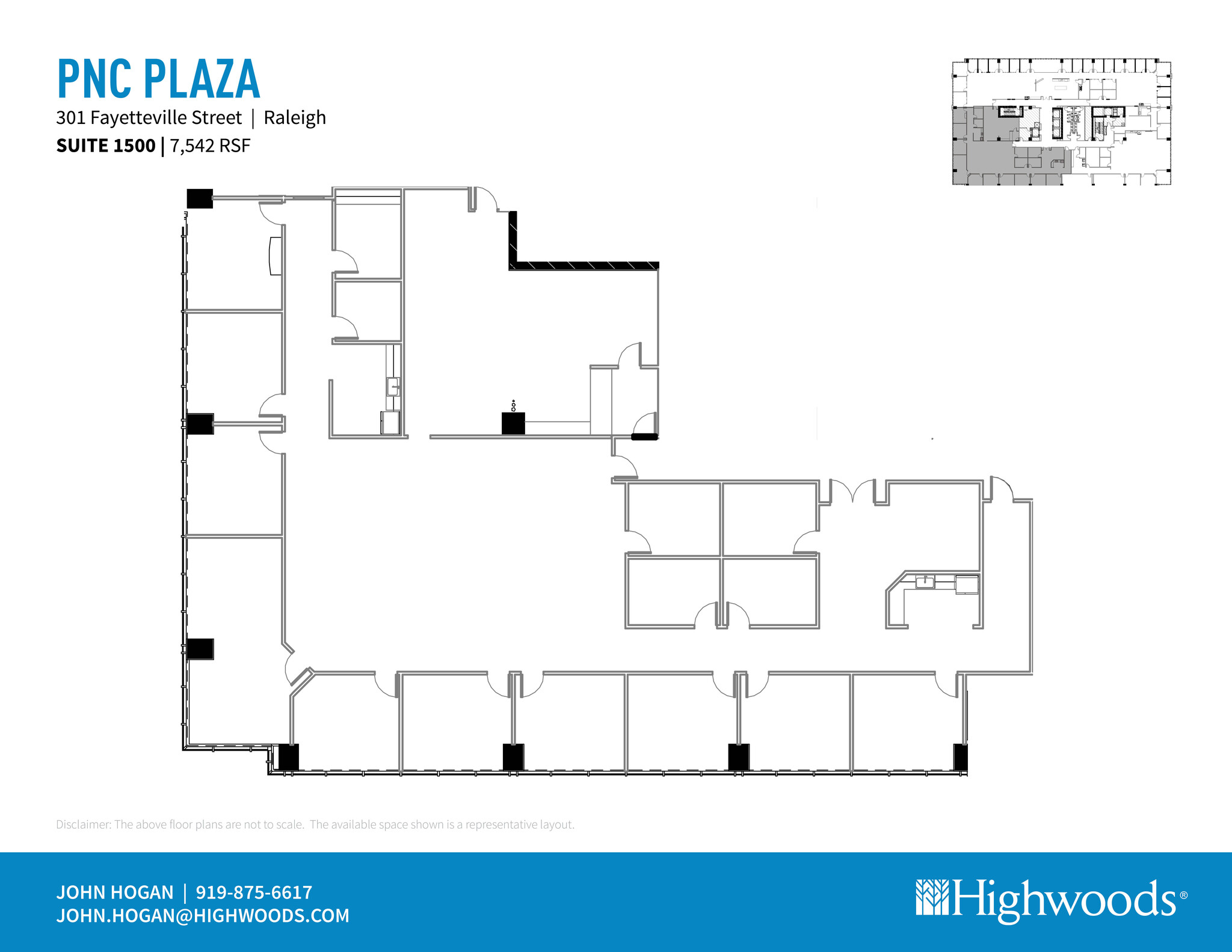 301 Fayetteville St, Raleigh, NC à louer Plan d’étage– Image 1 sur 1