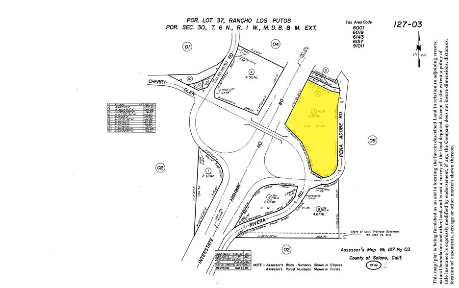 201 Pena Adobe Rd, Vacaville, CA à vendre - Plan cadastral – Image 3 sur 3