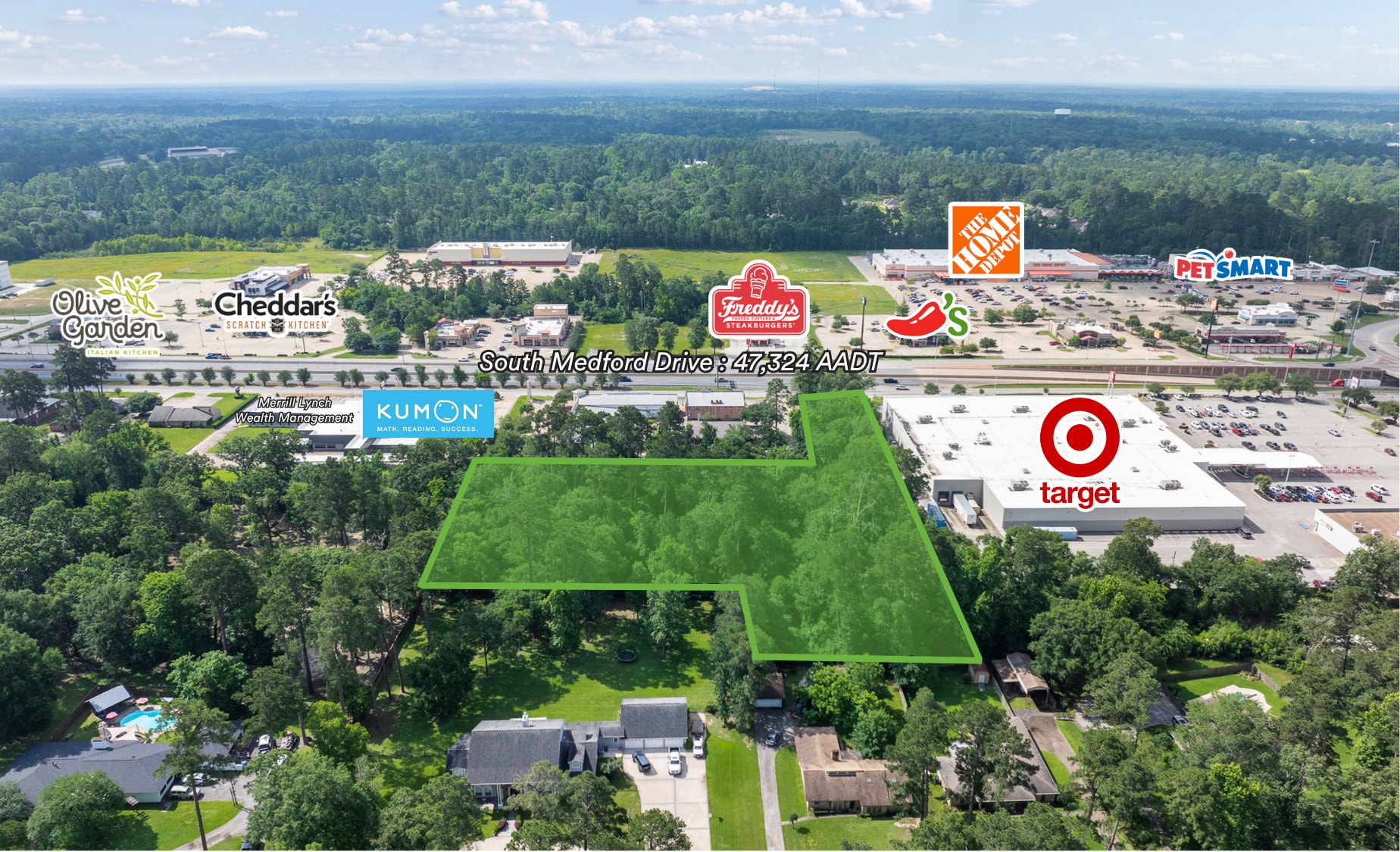 Off Loop 287 South Medford Drive, Lufkin, TX à vendre Aérien– Image 1 sur 22