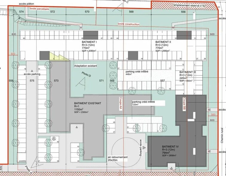 Bureau dans Oberhausbergen à louer - Plan de site – Image 2 sur 2