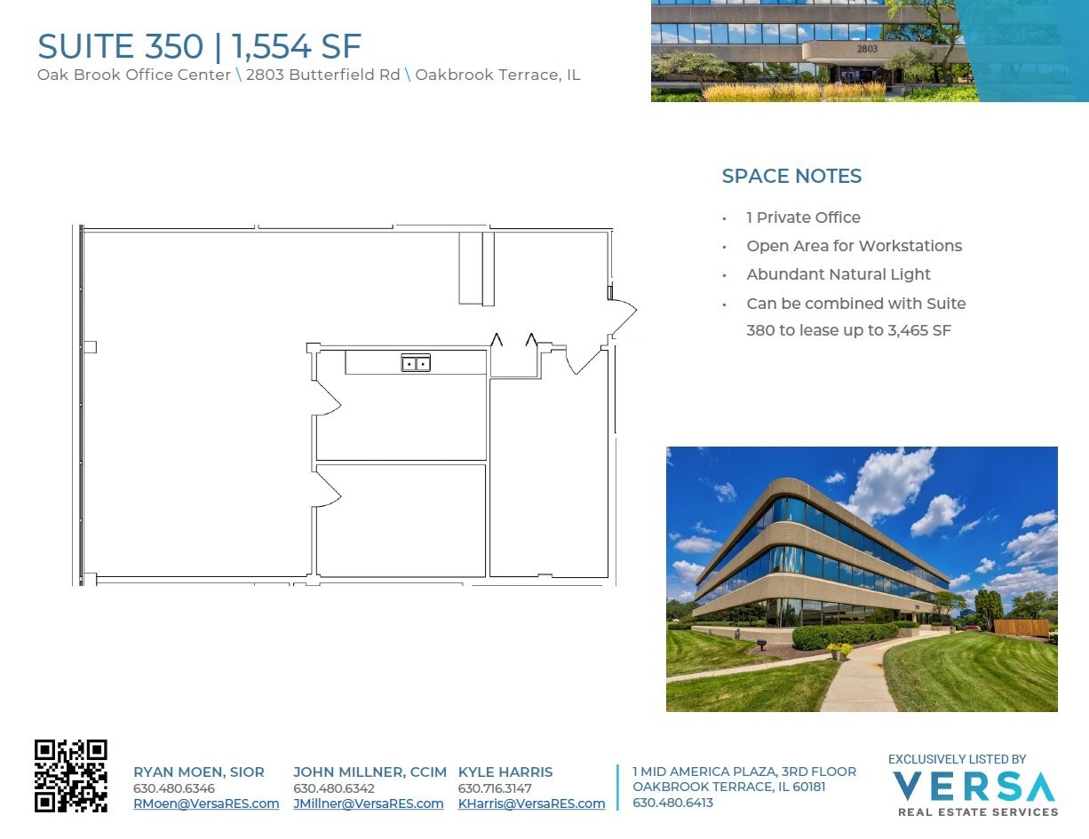 2707 Butterfield Rd, Oak Brook, IL à louer Plan d’étage– Image 1 sur 2