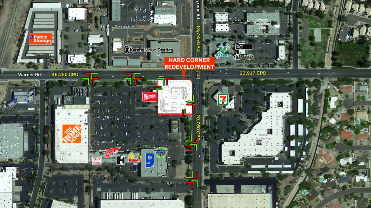 SWC WARNER ROAD & KYRENE ROAD, Tempe, AZ à louer Aérien– Image 1 sur 3