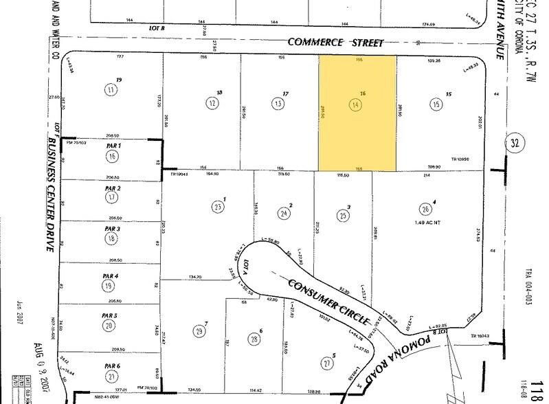 1520 Commerce St, Corona, CA à louer - Plan cadastral – Image 3 sur 5