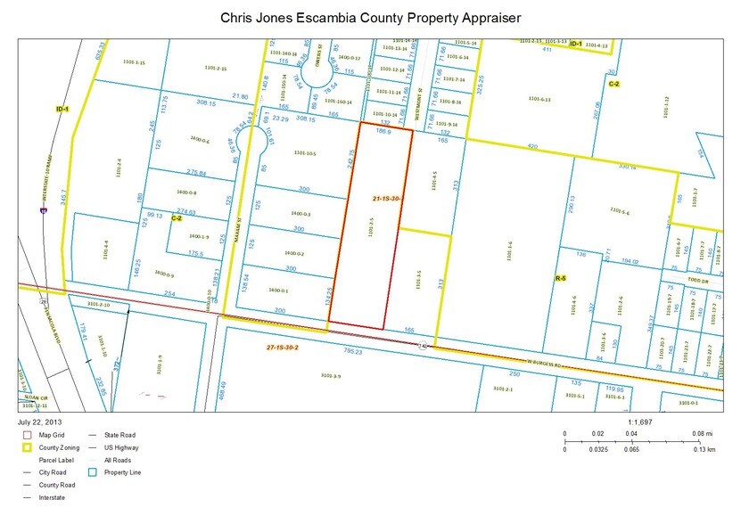 200 W Burgess Rd, Pensacola, FL à vendre - Plan cadastral – Image 2 sur 9