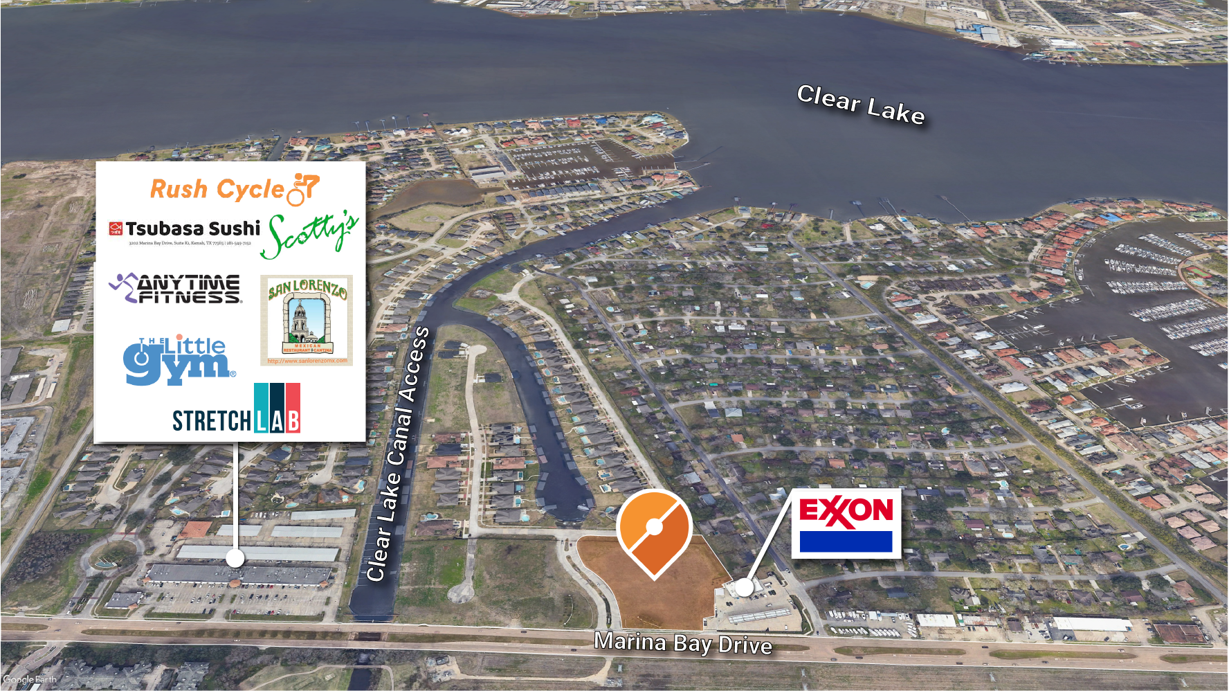 Nec Marina Bay Drive & Cypress Bay Blvd, Kemah, TX à vendre Aérien– Image 1 sur 3