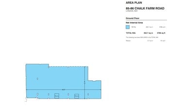 86 Chalk Farm Rd, Londres à louer Plan d’étage– Image 2 sur 2