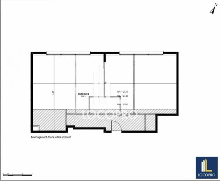Bureau dans Nice à vendre - Plan d’étage – Image 3 sur 5
