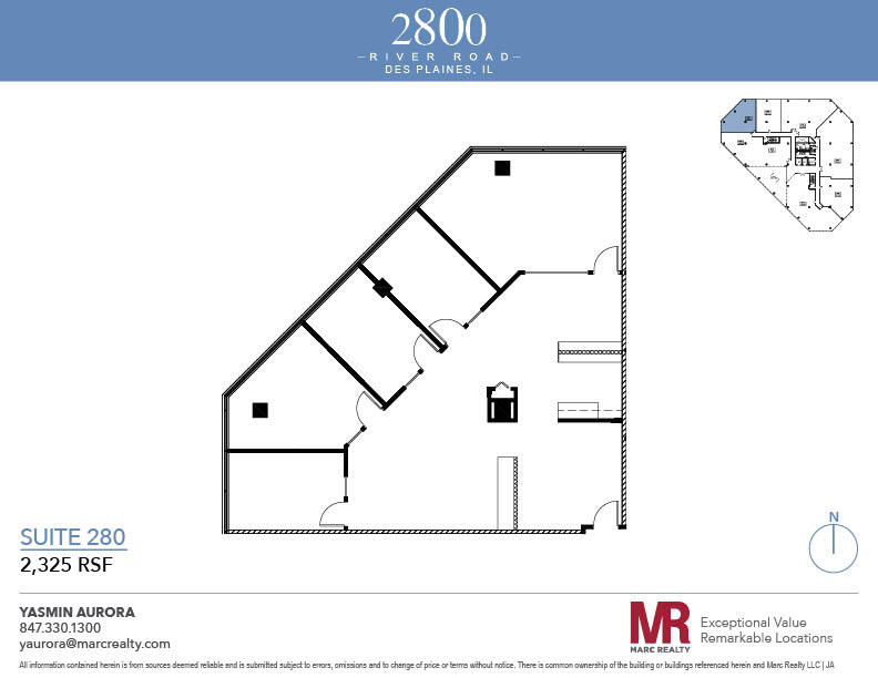 2800 S River Rd, Des Plaines, IL à louer Plan d’étage– Image 1 sur 6