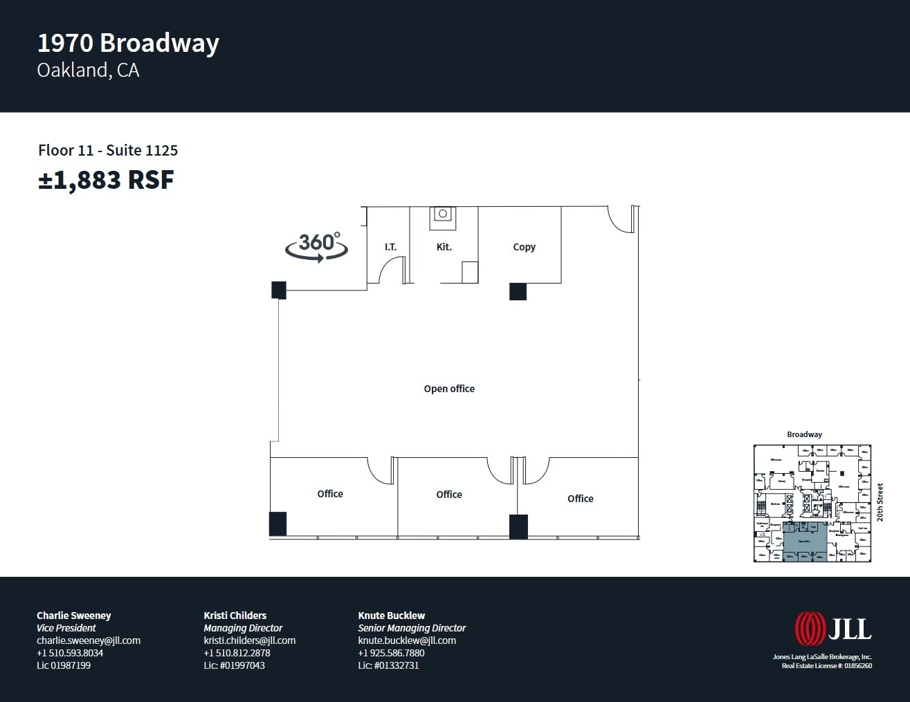 1970 Broadway, Oakland, CA à louer Plan d’étage– Image 1 sur 3