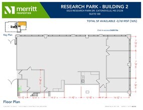 5521 Research Park Dr, Baltimore, MD à louer Plan d’étage– Image 1 sur 1