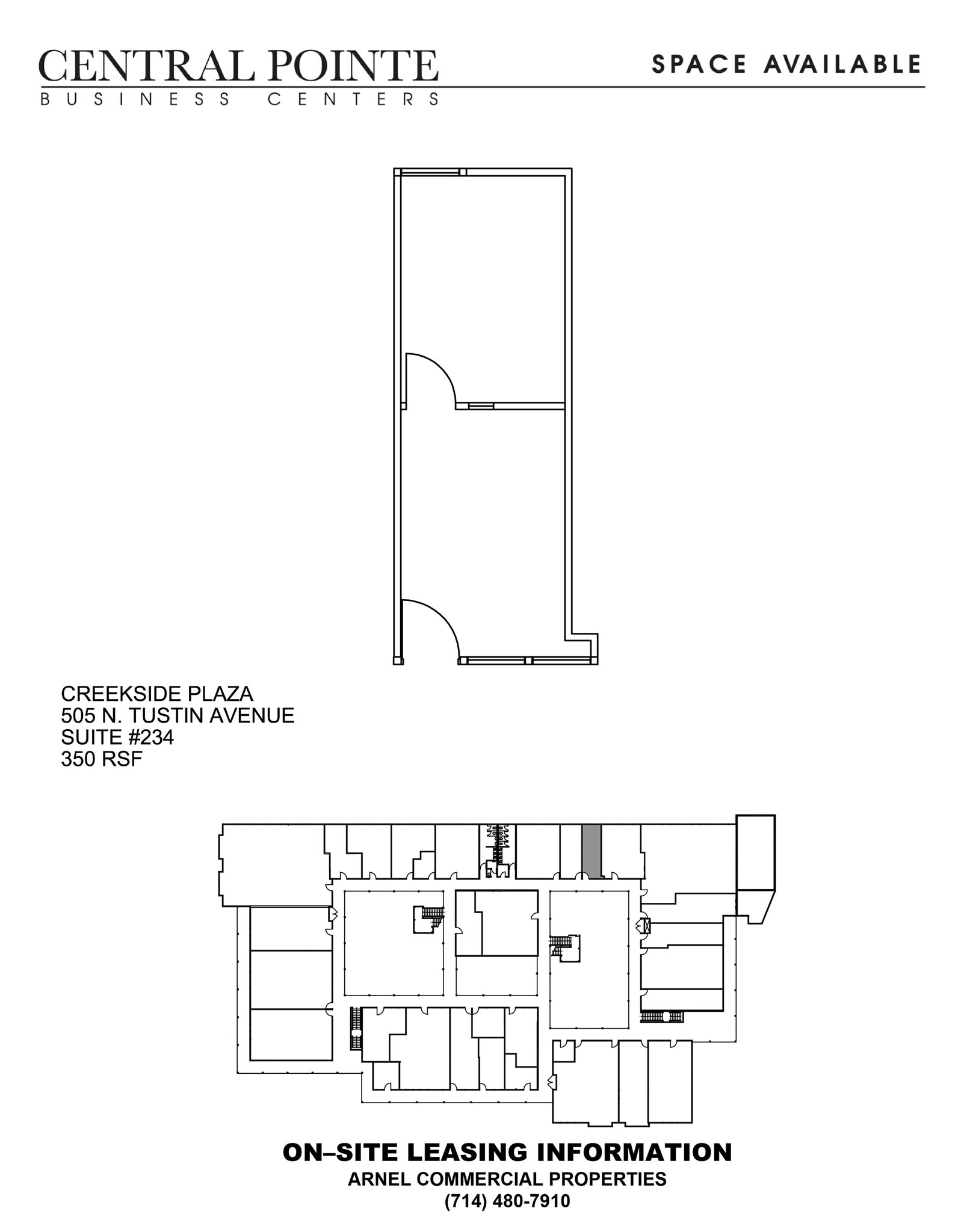 505 N Tustin Ave, Santa Ana, CA à louer Plan d’étage– Image 1 sur 1