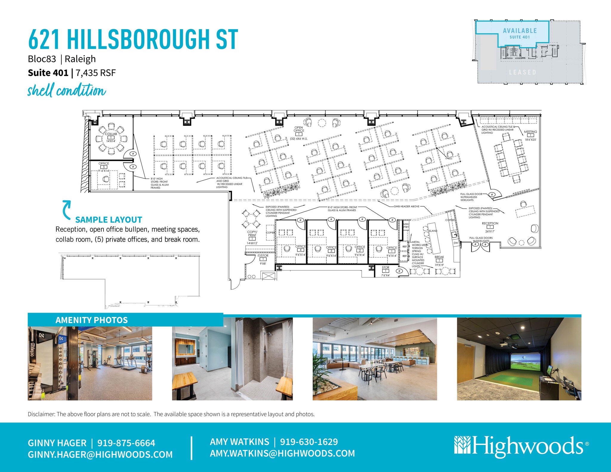 621 Hillsborough St, Raleigh, NC à louer Plan d’étage– Image 1 sur 1