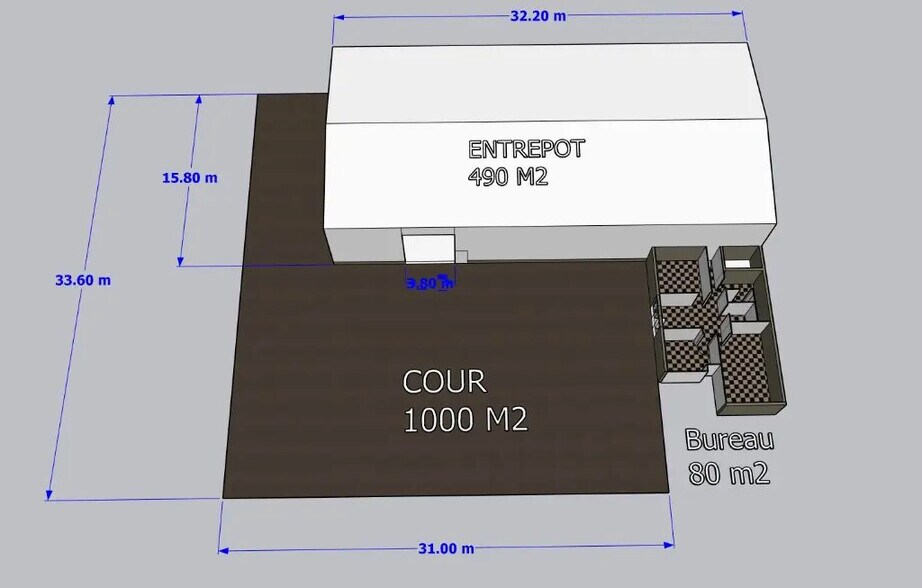Local d’activités dans Saint-Georges-de-Reneins à louer - Plan d’étage – Image 2 sur 6