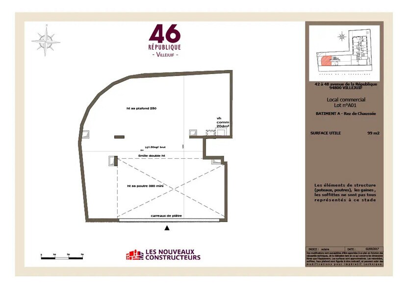 48 Avenue De La République, Villejuif à louer - Plan d’étage – Image 3 sur 3