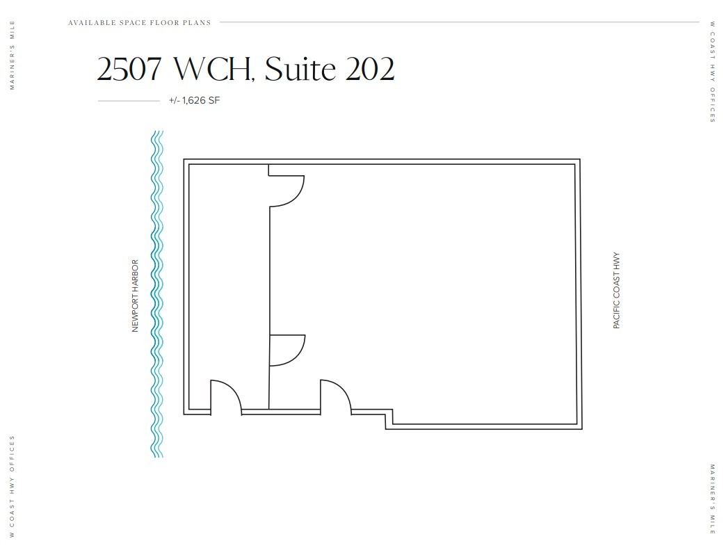 2507 W Coast Hwy, Newport Beach, CA à louer Plan d’étage– Image 1 sur 1