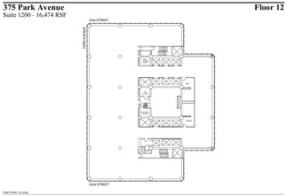 375 Park Ave, New York, NY à louer Plan d’étage– Image 1 sur 2