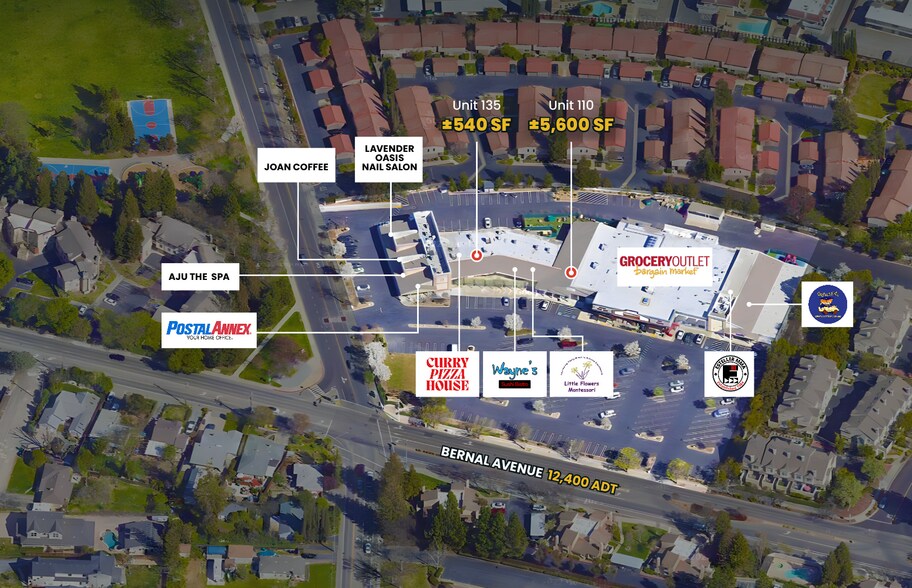3500-3550 Bernal Ave, Pleasanton, CA à louer - Aérien – Image 1 sur 2