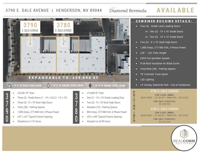 3790 E Dale Ave, Henderson, NV à louer - Photo de l’immeuble – Image 2 sur 9