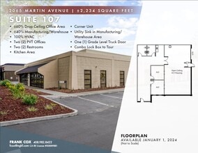 2065 Martin Ave, Santa Clara, CA à louer Photo de l’immeuble– Image 1 sur 1