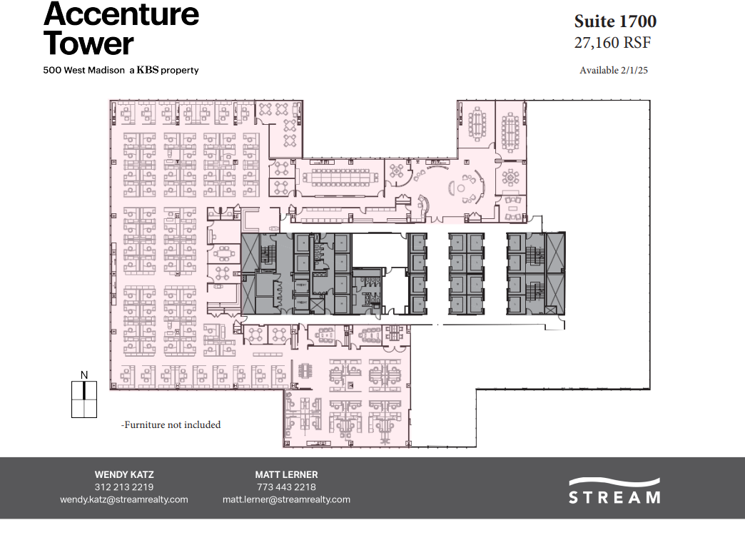 500 W Madison St, Chicago, IL à louer Plan d’étage– Image 1 sur 1