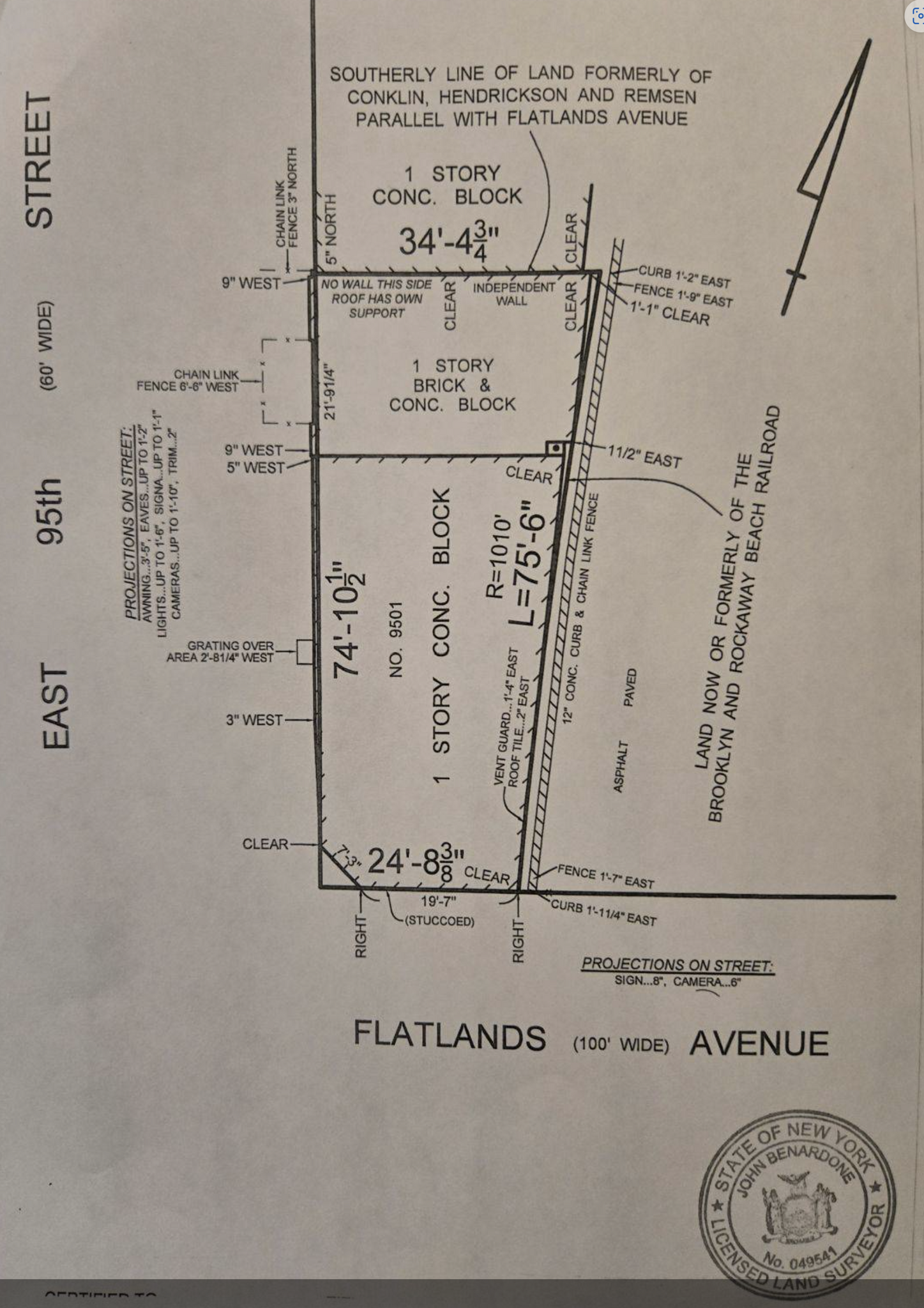 9501 Flatlands Ave, Brooklyn, NY à louer Plan de site– Image 1 sur 1