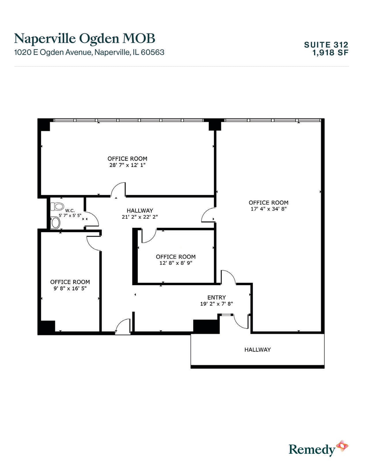 1020 E Ogden Ave, Naperville, IL à louer Plan d’étage– Image 1 sur 1