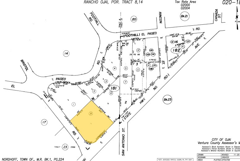 530 W Ojai Ave, Ojai, CA à louer - Plan cadastral – Image 2 sur 7