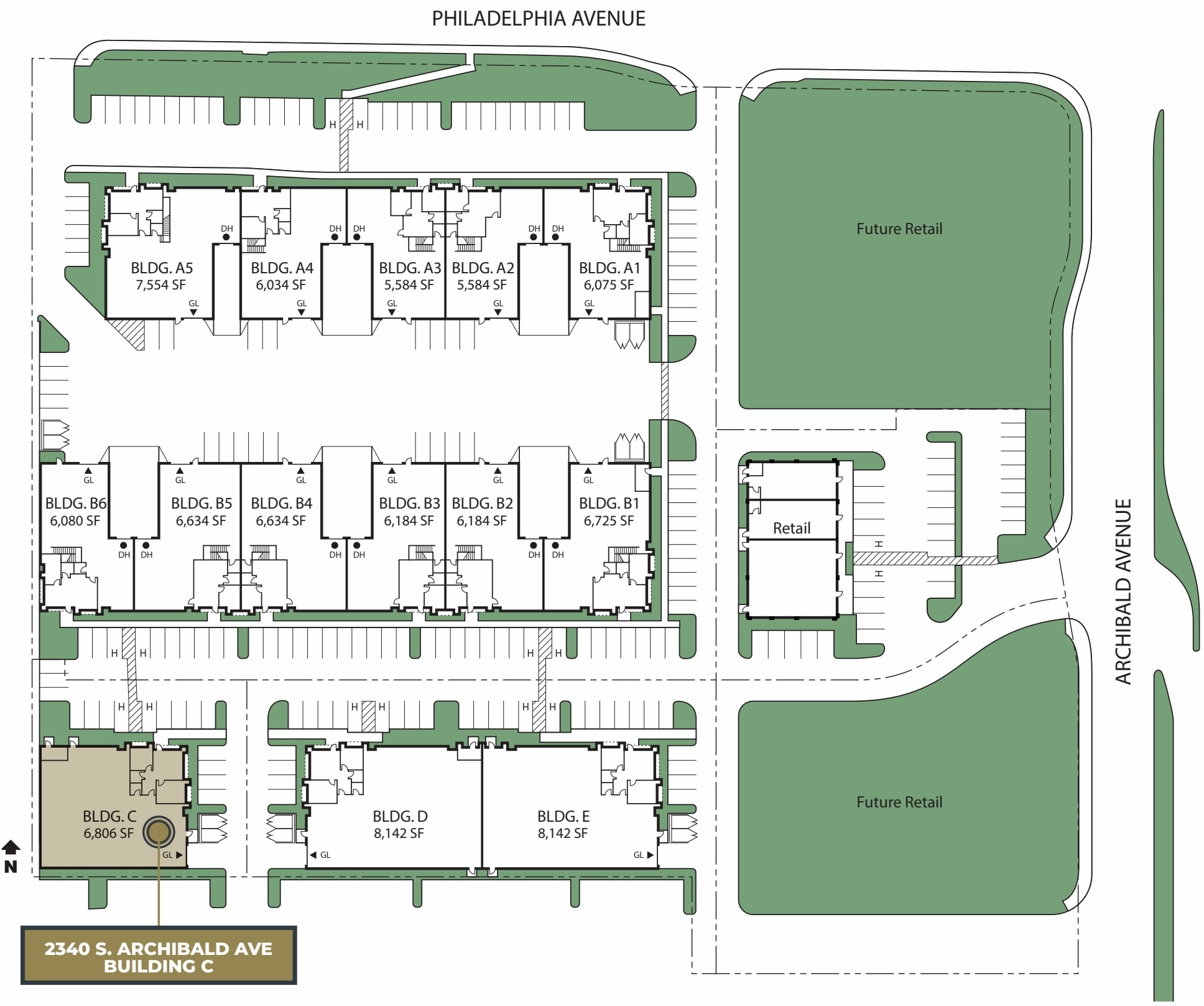2340 Archibald Ave, Ontario, CA à louer Plan de site– Image 1 sur 1
