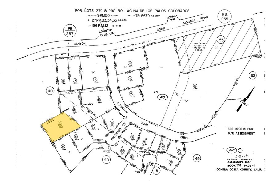 1042 Country Club Dr, Moraga, CA à louer - Plan cadastral – Image 2 sur 3