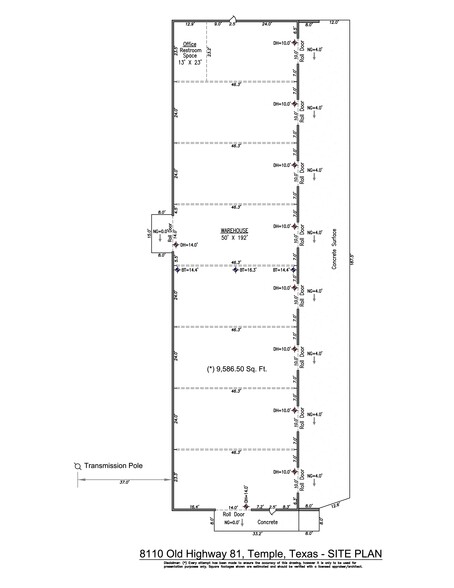 8110 Old Hwy 81, Temple, TX à louer - Plan de site – Image 1 sur 10