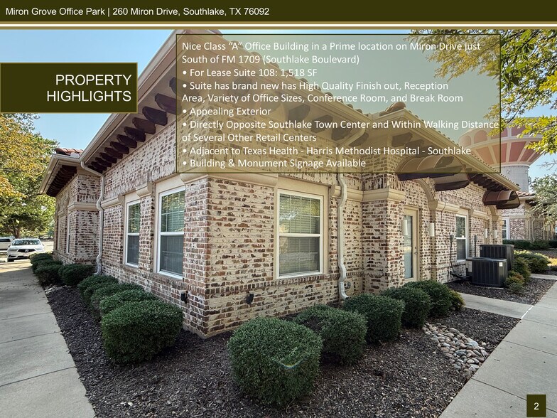 260 Miron Dr, Southlake, TX à louer - Photo de l’immeuble – Image 2 sur 53