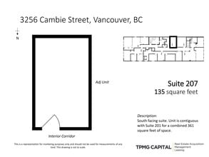 3256 Cambie St, Vancouver, BC à louer Plan de site– Image 1 sur 1