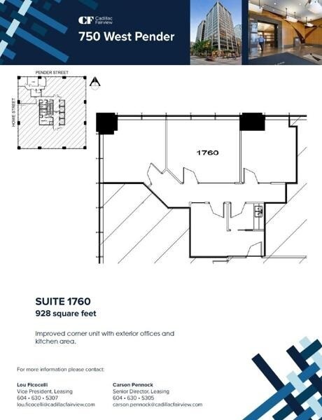 750 W Pender St, Vancouver, BC à louer Plan d’étage– Image 1 sur 1