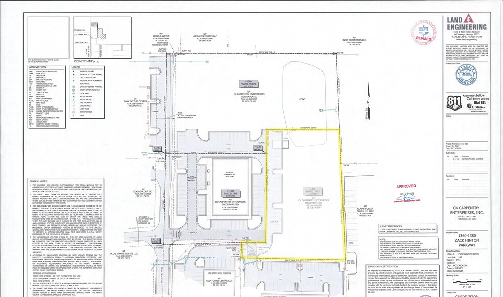 1370 S Zack Hinton Pky, McDonough, GA à vendre - Plan de site – Image 2 sur 2
