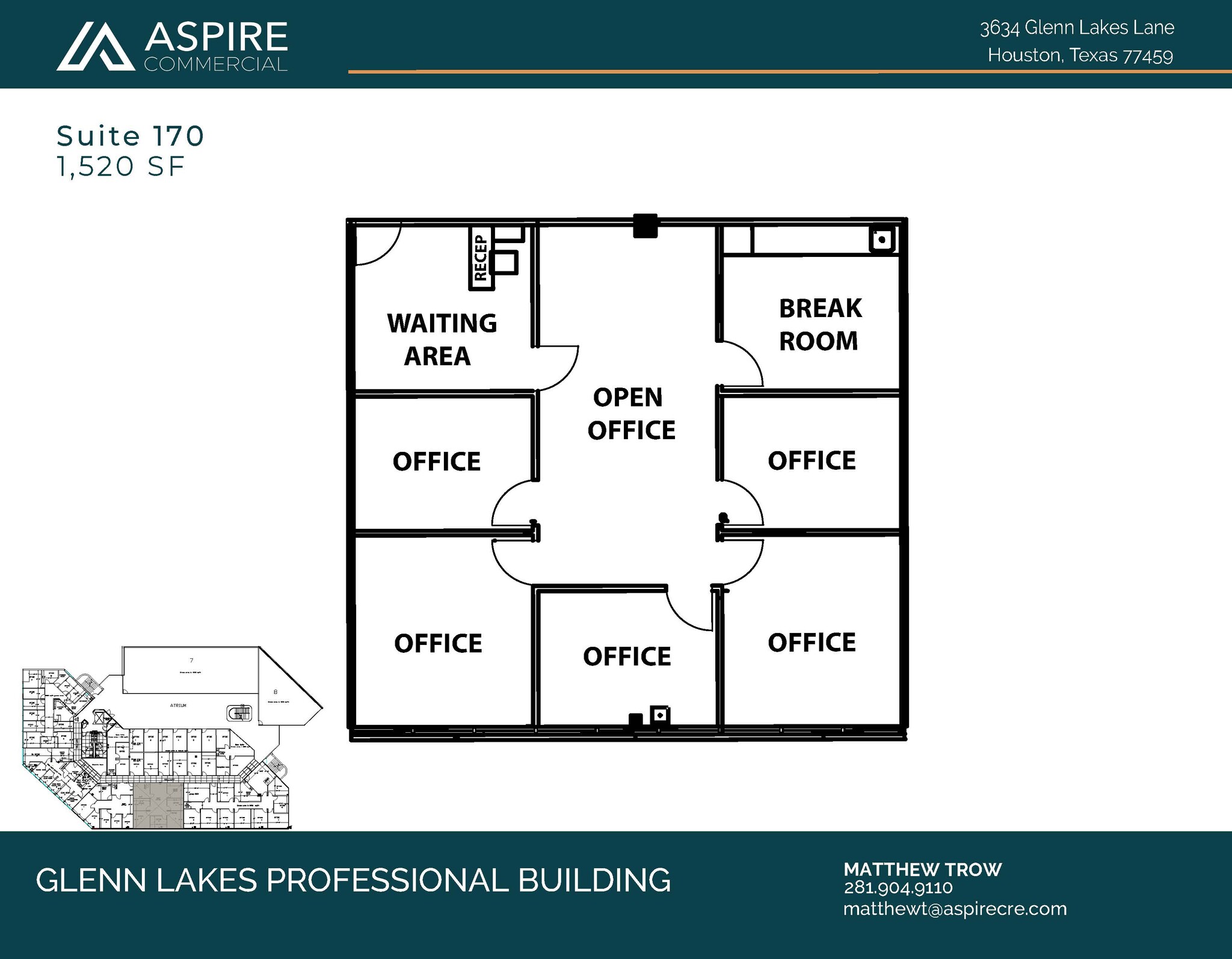 3634 Glenn Lakes Lane, Missouri City, TX à louer Plan d’étage– Image 1 sur 1